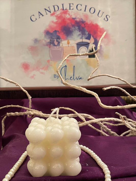 ✨ The Bubble Cube Candle – Modern Luxe Collection