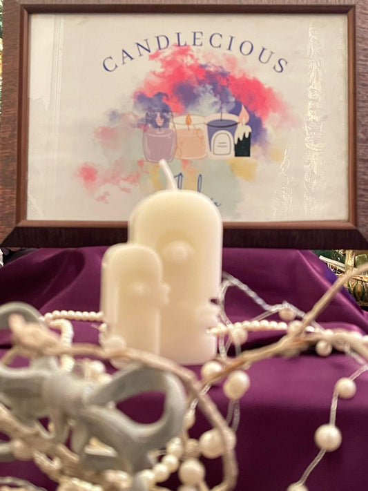 Abstract Face Art Candles – Sculpted Elegance Collection-Pack of 4