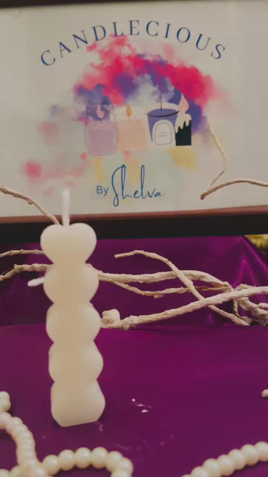 Bubble Sculpt Candle – Minimalist Ivory Statement Piece-Pack of 6